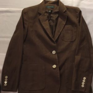 Ralph Lauren Suit Coat.  Size P4. Color - Brown